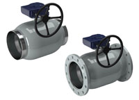 Vexve Stainless steel ball valves, reduced bore with gears and actuators